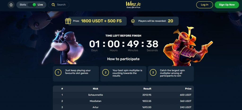 Winz Casino Tournaments